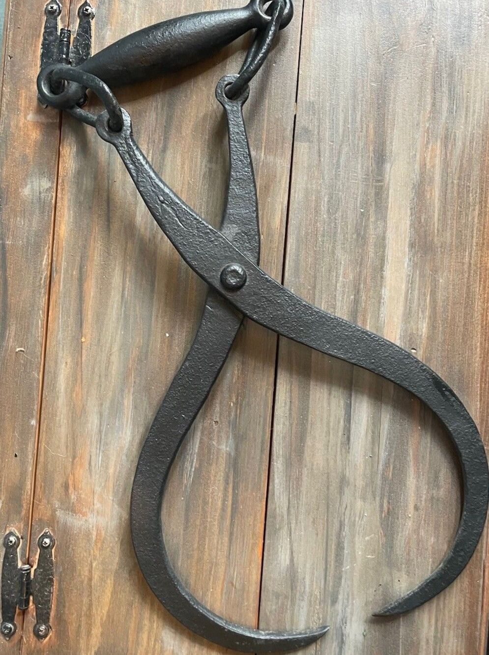 Vintage Iron Ice Block Tongs